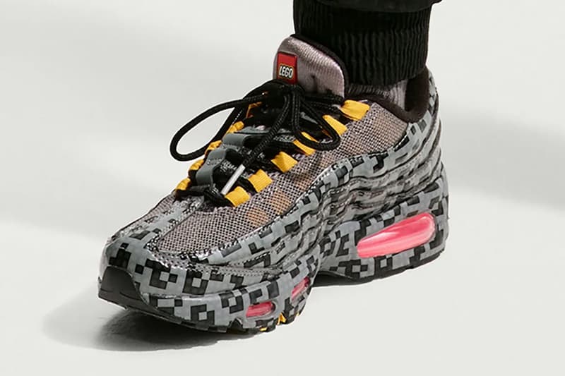 LEGO x Nike Air Max 95 "Brick Pixel" Smoke Grey/Metallic Silver-Black-University Gold-Hyper Pink Release Info
