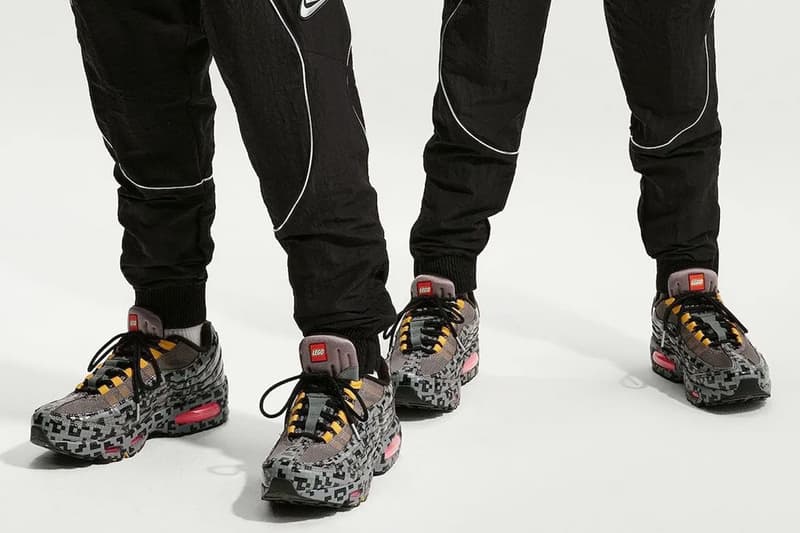 LEGO x Nike Air Max 95 "Brick Pixel" Smoke Grey/Metallic Silver-Black-University Gold-Hyper Pink Release Info