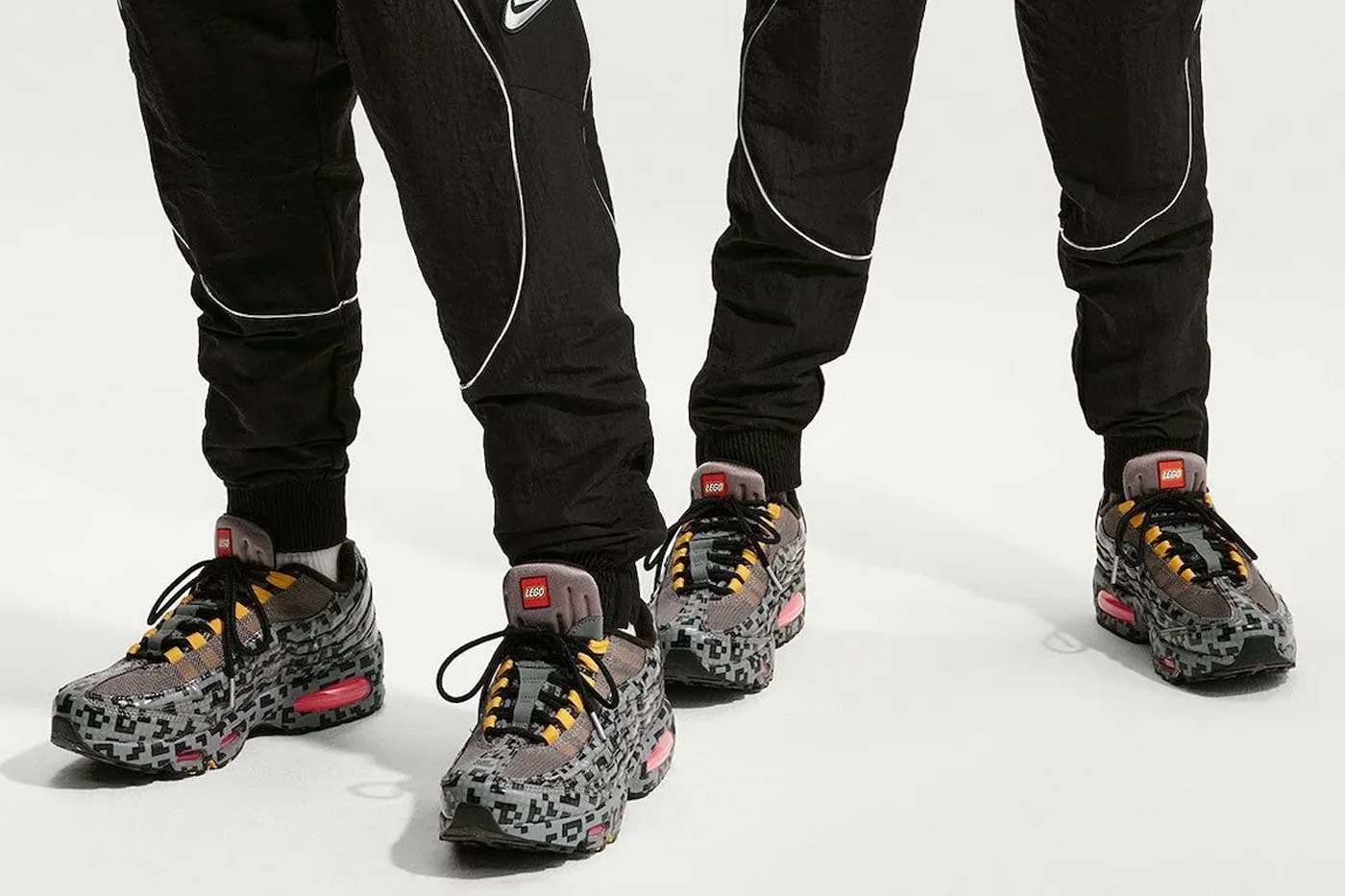 LEGO x Nike Air Max 95 "Brick Pixel" Smoke Grey/Metallic Silver-Black-University Gold-Hyper Pink Release Info