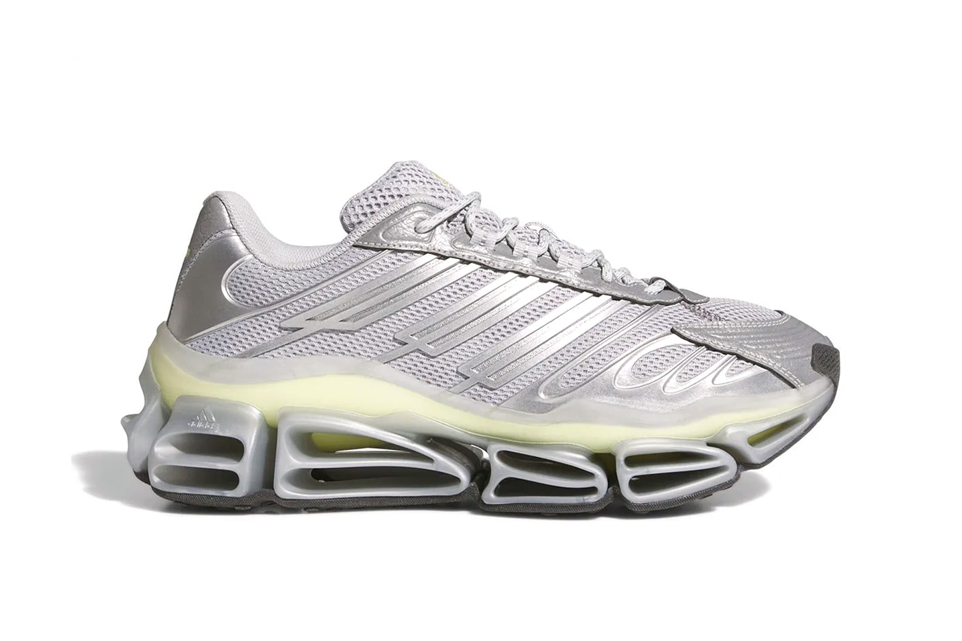 adidas Brings Futuristic Flair With the Megaride AG "Silver Metallic" KJ3001 core black sneaker shoe