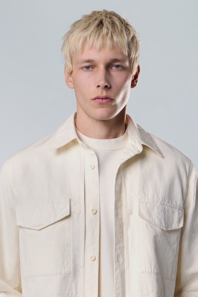 Stone Island all-white Ghost capsule featuring monochromatic David Light-TC coaches jacket and uncoated cotton canvas overshirt - detail view 5