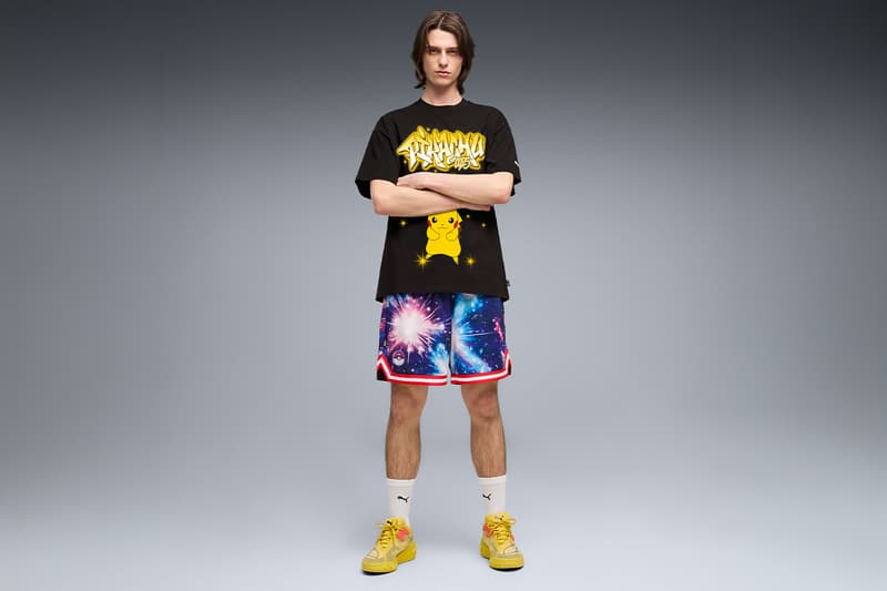 Puma and Pokémon Venture "Into Another World" for 30th Anniversary Collection footwear apparel collaboration PUMA All-Pro NITRO 2 Sun Pokémon, Espeon, and the Moonlight Pokémon, Umbreon