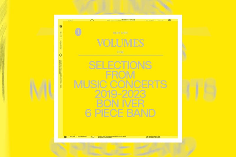 Bon Iver VOLUMES: ONE archival album cover and concert imagery from 2019-2023 live performances - detail view 4