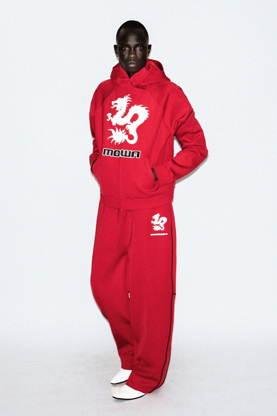Mowalola Pits the Union Jack Against NY in a Rebellious New Drop Mowalola ogunlesi sweater sweatpants hoodies jackets michael jackson shirt graphic