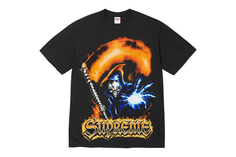 Supreme Spring 2026 Tees Release Info Collection Origami Tee. Original artwork by Art Dealer. Alone Time Tee Aretha Tee. Original photography by Lee Friedlander. Hard Tee. Original artwork by Marc Hundley. Grim Reaper Tee. Original artwork by Art Dealer. God Save Us Tee. Original artwork by Jamie Reid.