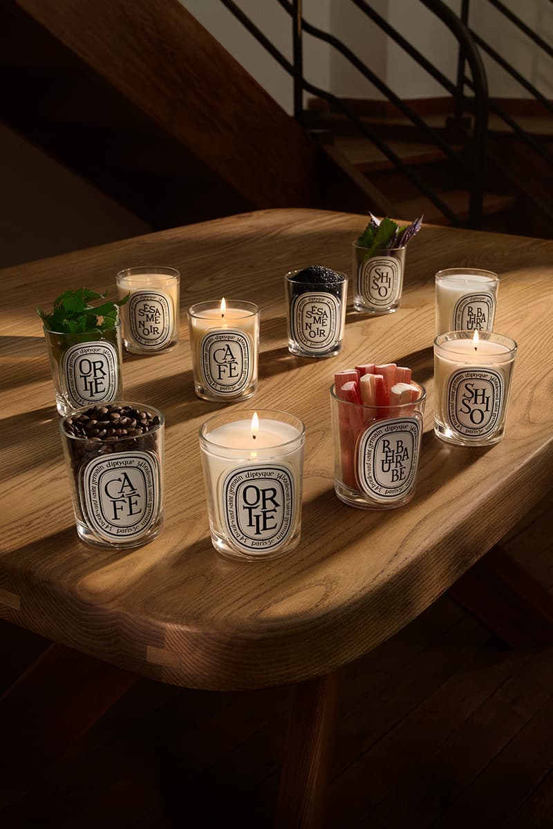 Diptyque Classic Candle Reimagined new scents cafe ortie sesame noir rhubarbe shiso Release Info