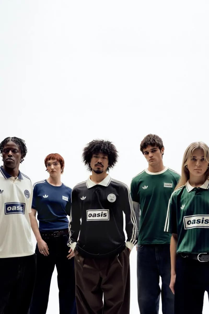 adidas Originals x Oasis Tour Jacquard Jersey in natural colorway, front-facing flat lay - detail view 1