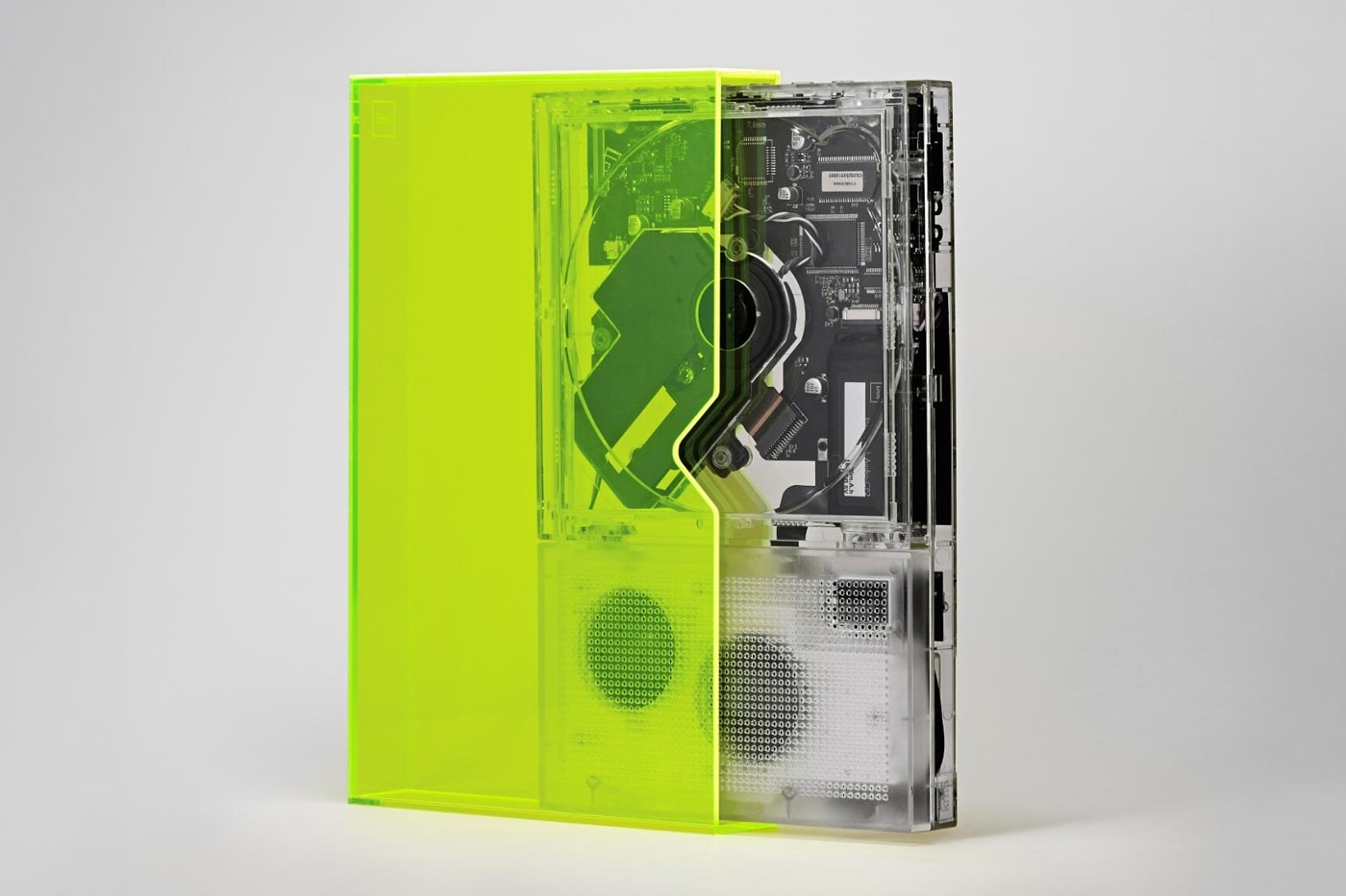 km5 Gives Transparent Tech a High-Voltage Facelift With Its New Neon Audio Collection cd players earphones headphones