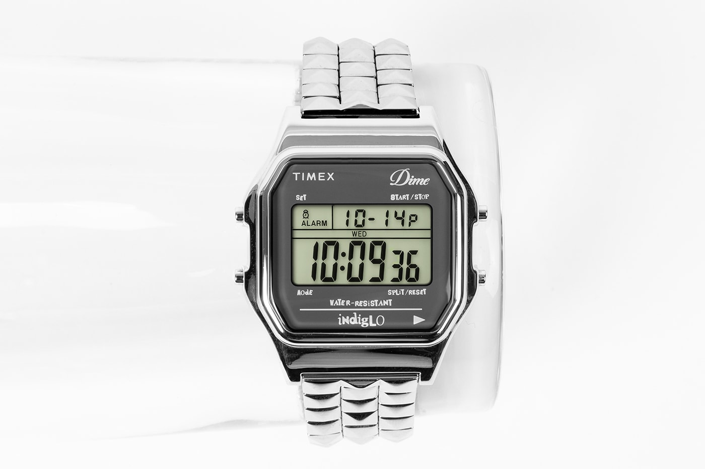 Dime and Timex Give the Classic T80 a Badass Studded Makeover collaboration wrist watch