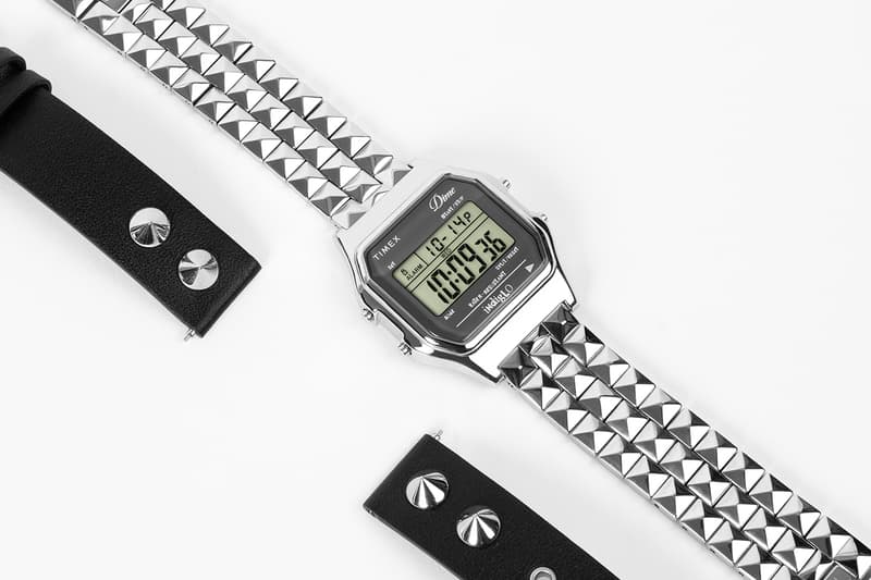 Dime and Timex Give the Classic T80 a Badass Studded Makeover collaboration wrist watch
