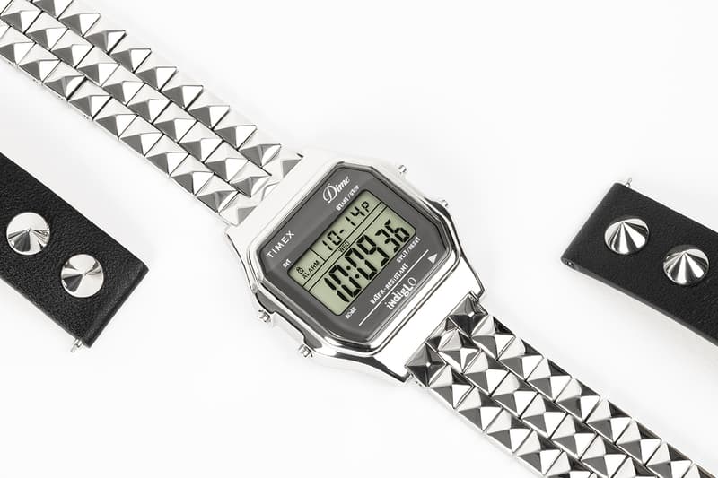 Dime and Timex Give the Classic T80 a Badass Studded Makeover collaboration wrist watch