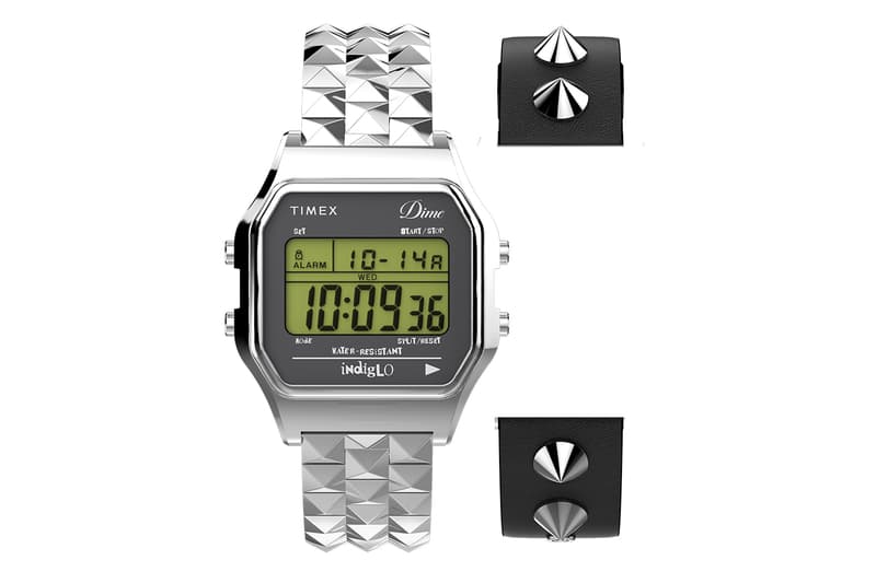 Dime and Timex Give the Classic T80 a Badass Studded Makeover collaboration wrist watch