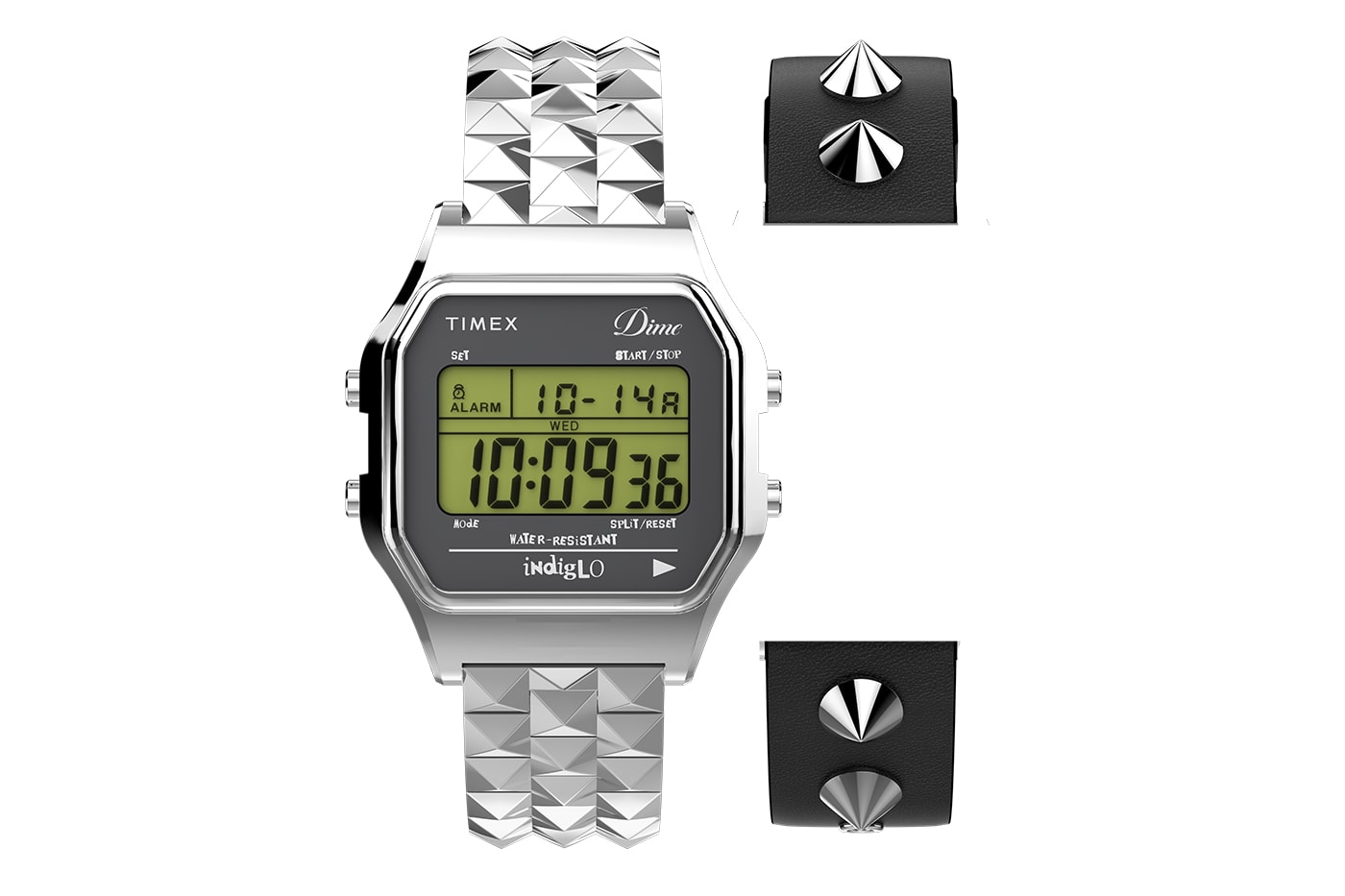 Dime and Timex Give the Classic T80 a Badass Studded Makeover collaboration wrist watch