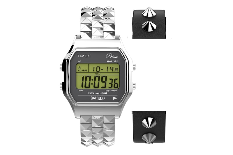 Dime and Timex Give the Classic T80 a Badass Studded Makeover collaboration wrist watch