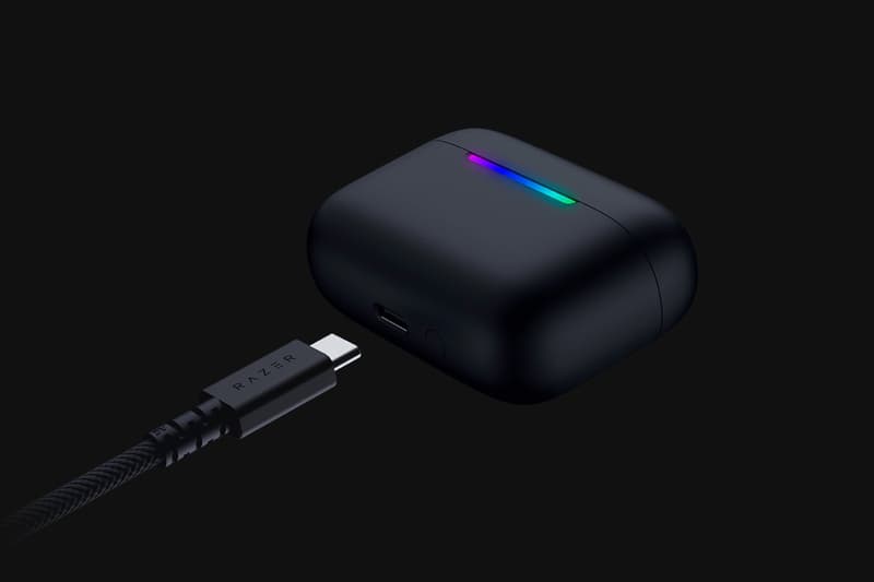 Razer Hammerhead V3 HyperSpeed wireless gaming earbuds with charging case that doubles as a low-latency USB-C receiver