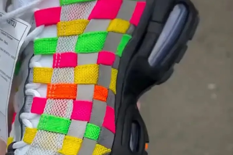 Nike Reimagines the Air Max 95 With a Vibrant "Multicolor" Woven Upper White/Pearl Grey/Light Charcoal/Purple Dynasty "Grey/Multi" IB3695-100