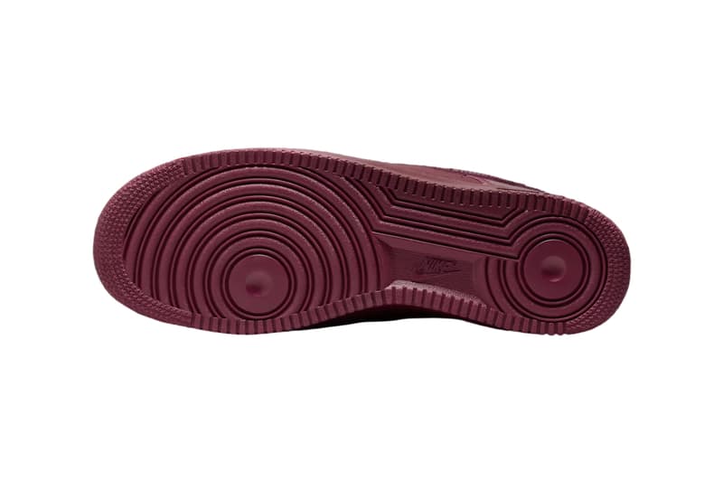 Syna Nike Air Force 1 07 Dark Beetroot Red Oxide IO9970-638 Release Info