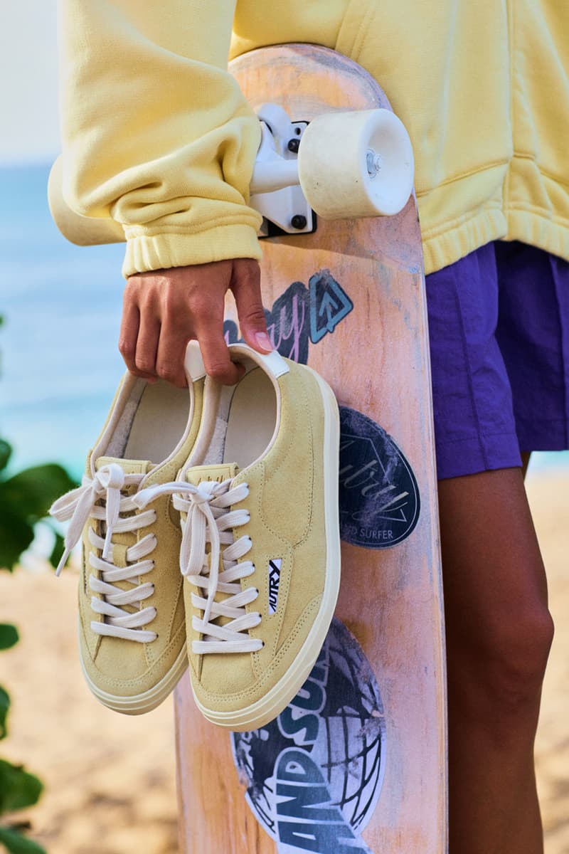 autry windscape longboarding hawaii sneakers coastal suede leather canvas metallic gum sole lightweight surf footwear style streamlined 