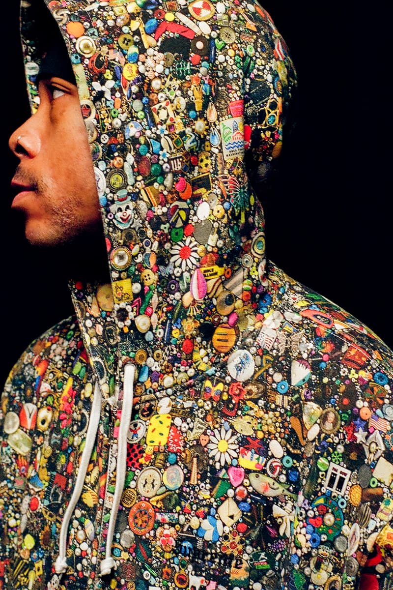 Mike Kelley x Supreme Spring 2026 Collaboration release info  S/S Shirt, Thermal, Ringer Tee, Hooded Sweatshirt, Sweatpant, two T-Shirts, Camp Cap, Vans® Era and Half Cab, Faribault Mills® Throw Blanket and Skateboard