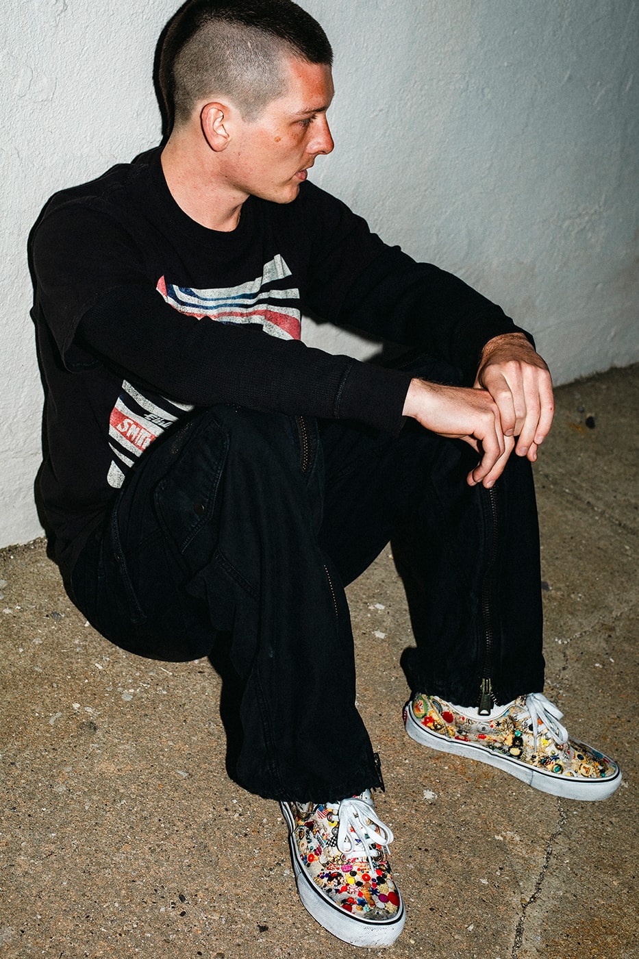 Mike Kelley x Supreme Spring 2026 Collaboration release info  S/S Shirt, Thermal, Ringer Tee, Hooded Sweatshirt, Sweatpant, two T-Shirts, Camp Cap, Vans® Era and Half Cab, Faribault Mills® Throw Blanket and Skateboard