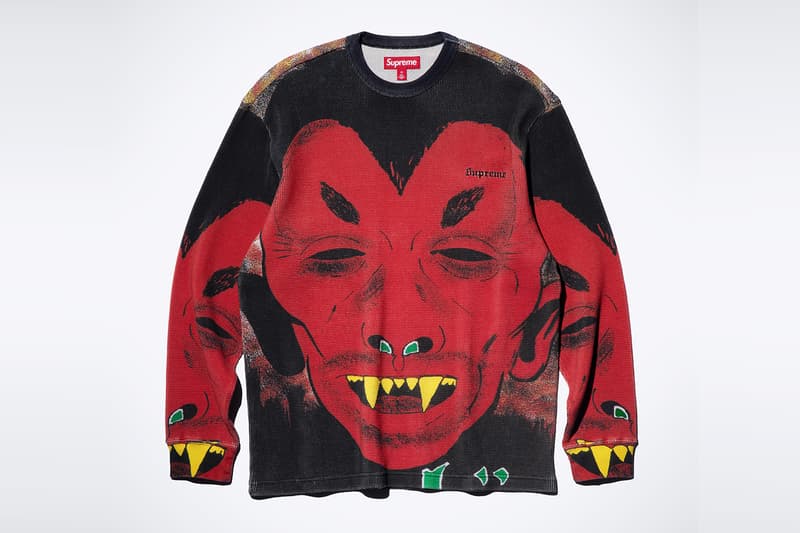 Mike Kelley x Supreme Spring 2026 Collaboration release info  S/S Shirt, Thermal, Ringer Tee, Hooded Sweatshirt, Sweatpant, two T-Shirts, Camp Cap, Vans® Era and Half Cab, Faribault Mills® Throw Blanket and Skateboard