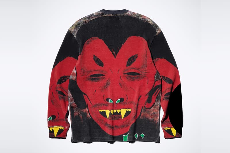 Mike Kelley x Supreme Spring 2026 Collaboration release info  S/S Shirt, Thermal, Ringer Tee, Hooded Sweatshirt, Sweatpant, two T-Shirts, Camp Cap, Vans® Era and Half Cab, Faribault Mills® Throw Blanket and Skateboard