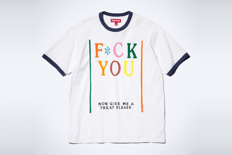 Mike Kelley x Supreme Spring 2026 Collaboration release info  S/S Shirt, Thermal, Ringer Tee, Hooded Sweatshirt, Sweatpant, two T-Shirts, Camp Cap, Vans® Era and Half Cab, Faribault Mills® Throw Blanket and Skateboard