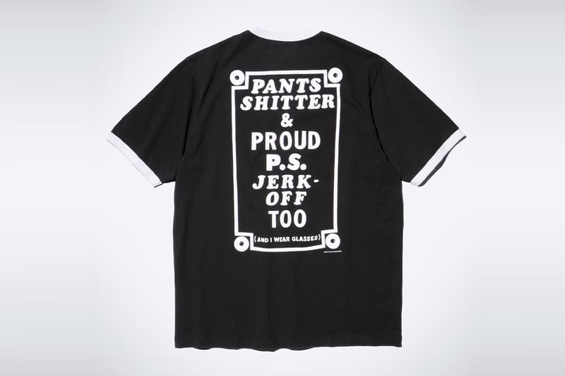 Mike Kelley x Supreme Spring 2026 Collaboration release info  S/S Shirt, Thermal, Ringer Tee, Hooded Sweatshirt, Sweatpant, two T-Shirts, Camp Cap, Vans® Era and Half Cab, Faribault Mills® Throw Blanket and Skateboard