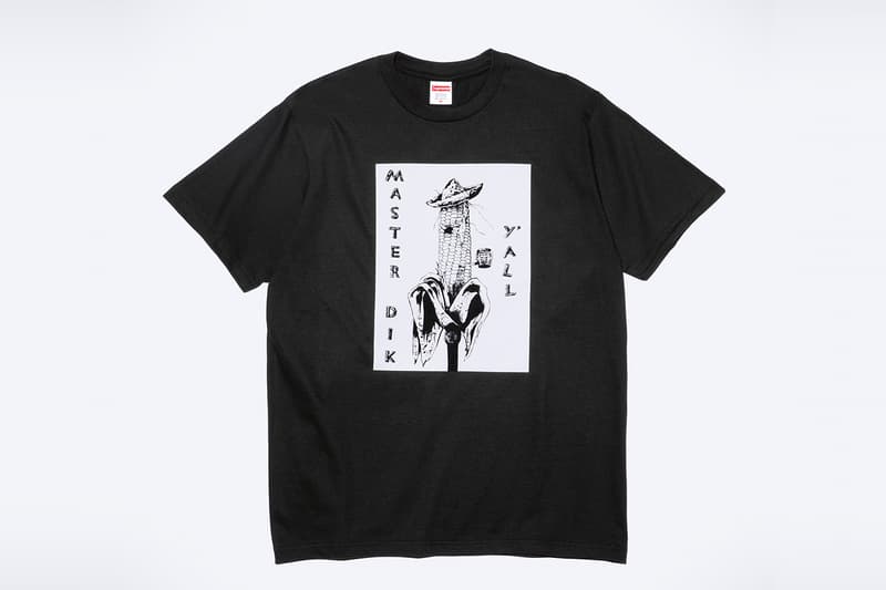 Mike Kelley x Supreme Spring 2026 Collaboration release info  S/S Shirt, Thermal, Ringer Tee, Hooded Sweatshirt, Sweatpant, two T-Shirts, Camp Cap, Vans® Era and Half Cab, Faribault Mills® Throw Blanket and Skateboard