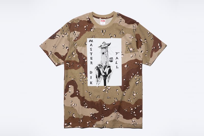 Mike Kelley x Supreme Spring 2026 Collaboration release info  S/S Shirt, Thermal, Ringer Tee, Hooded Sweatshirt, Sweatpant, two T-Shirts, Camp Cap, Vans® Era and Half Cab, Faribault Mills® Throw Blanket and Skateboard