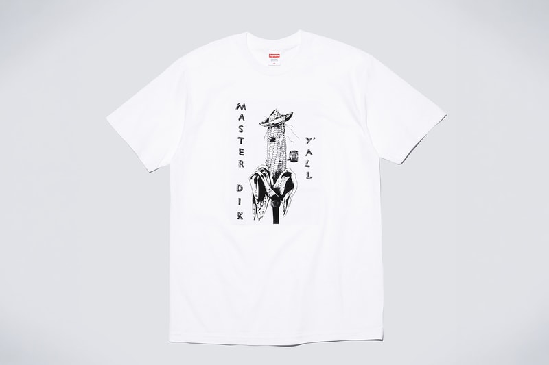 Mike Kelley x Supreme Spring 2026 Collaboration release info  S/S Shirt, Thermal, Ringer Tee, Hooded Sweatshirt, Sweatpant, two T-Shirts, Camp Cap, Vans® Era and Half Cab, Faribault Mills® Throw Blanket and Skateboard
