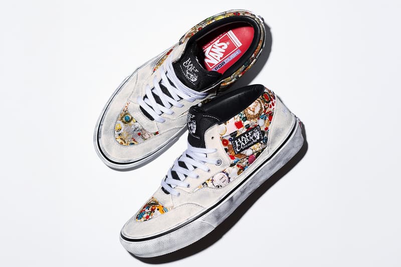 Mike Kelley x Supreme Spring 2026 Collaboration release info  S/S Shirt, Thermal, Ringer Tee, Hooded Sweatshirt, Sweatpant, two T-Shirts, Camp Cap, Vans® Era and Half Cab, Faribault Mills® Throw Blanket and Skateboard