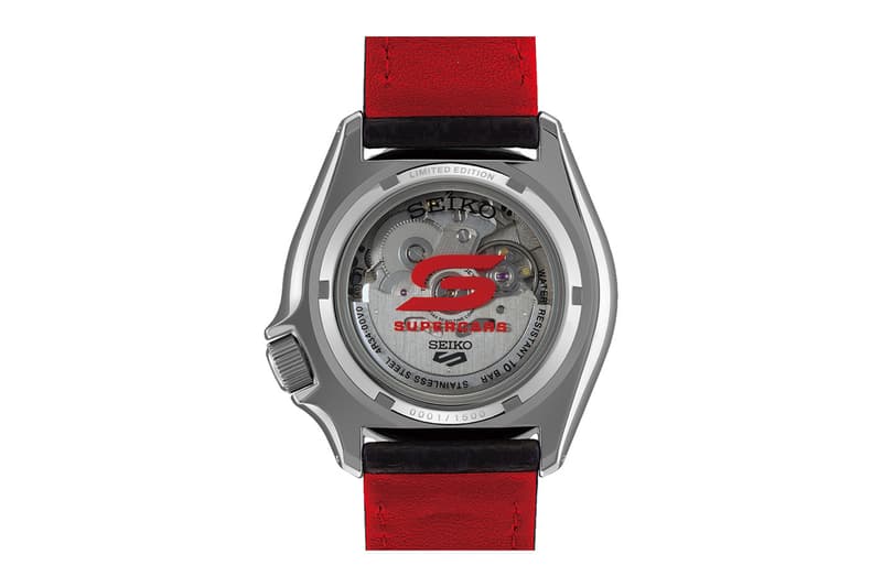 Seiko 5 Sports Supercars GMT limited edition watch with carbon fiber dial and red racing accents