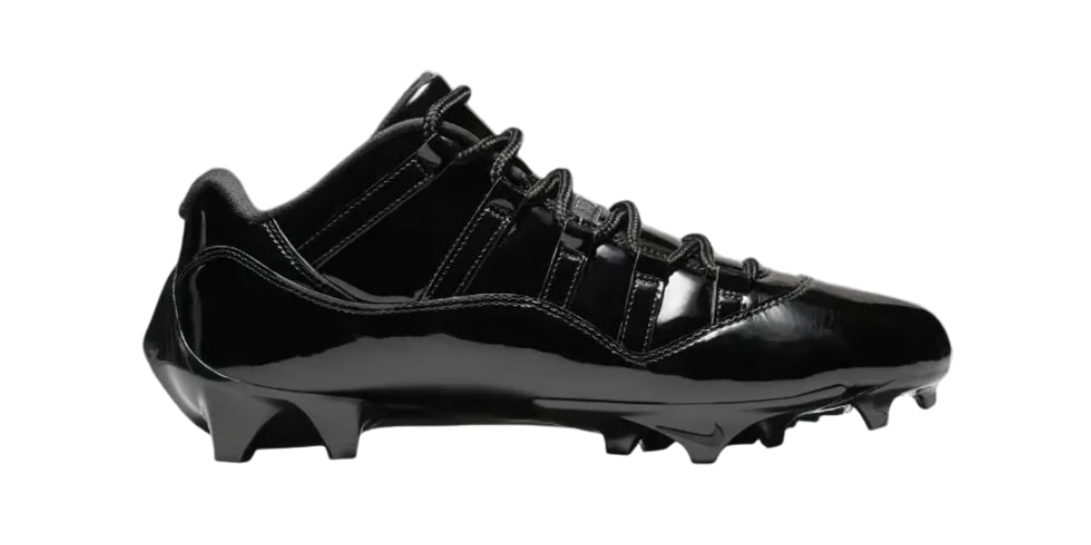 Jordan Brand Readies the Air Jordan 11 Low TD Cleat “Black Patent” for the Gridiron