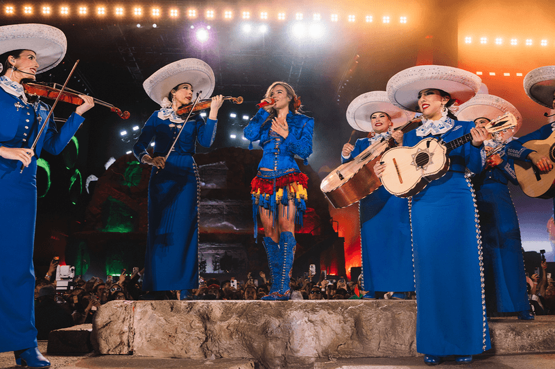 Karol G Coachella Weekend 1 latina foreva colombia headliner wisin becky g Mariah Angeliq Arturo Sandoval Greg Gonzalez Cigarettes After Sex