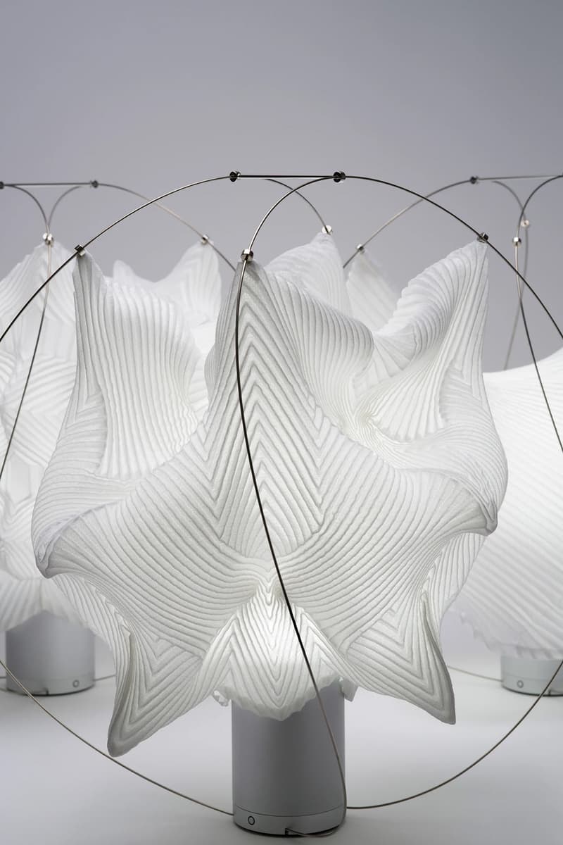 A-POC ABLE Issey Miyake and Atelier Oi Debut a Range of Pleated Lamps