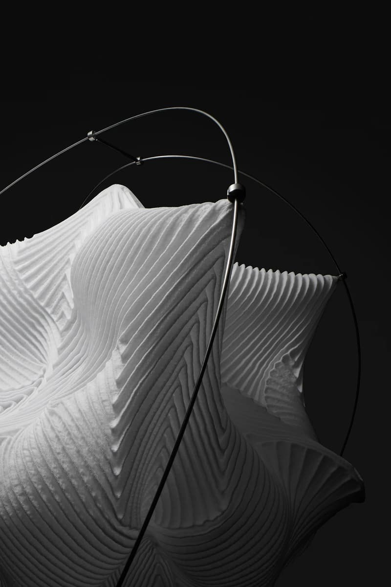 A-POC ABLE Issey Miyake and Atelier Oi Debut a Range of Pleated Lamps