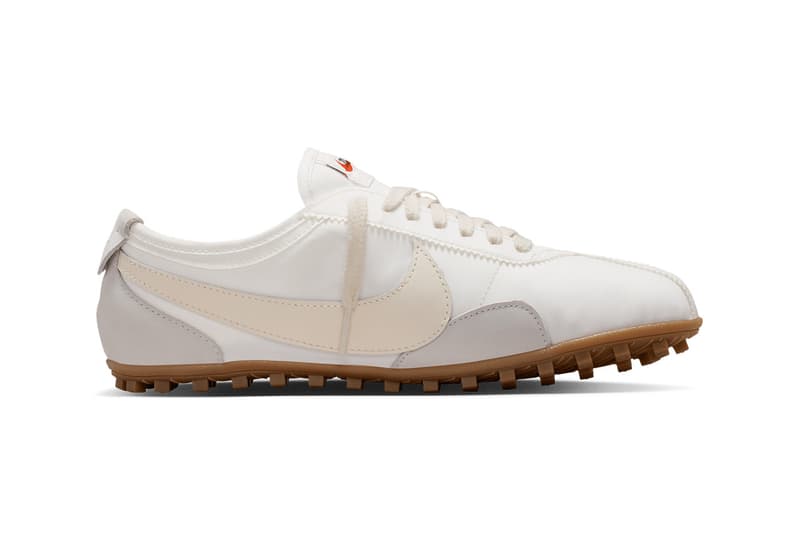 Nike Moon Shoe OG in Summit White leather with Gum Light Brown sole and Soft Pearl accents, women's exclusive colorway - detail view 2