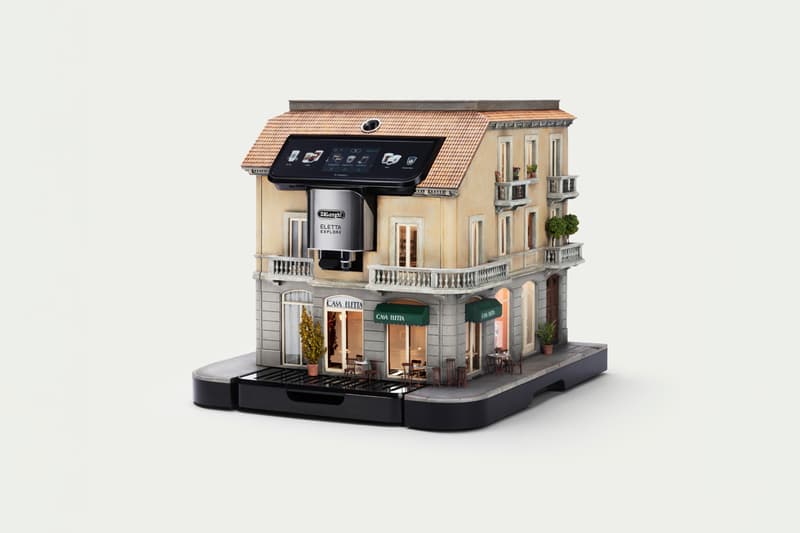 De'longhi simon weisse studio The World’s Smallest Coffee Shop series machine milan design week rivelia miniature tokyo copenhagen berlin paris milan prop