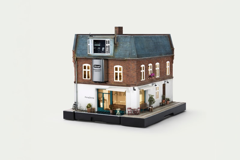 De'longhi simon weisse studio The World’s Smallest Coffee Shop series machine milan design week rivelia miniature tokyo copenhagen berlin paris milan prop