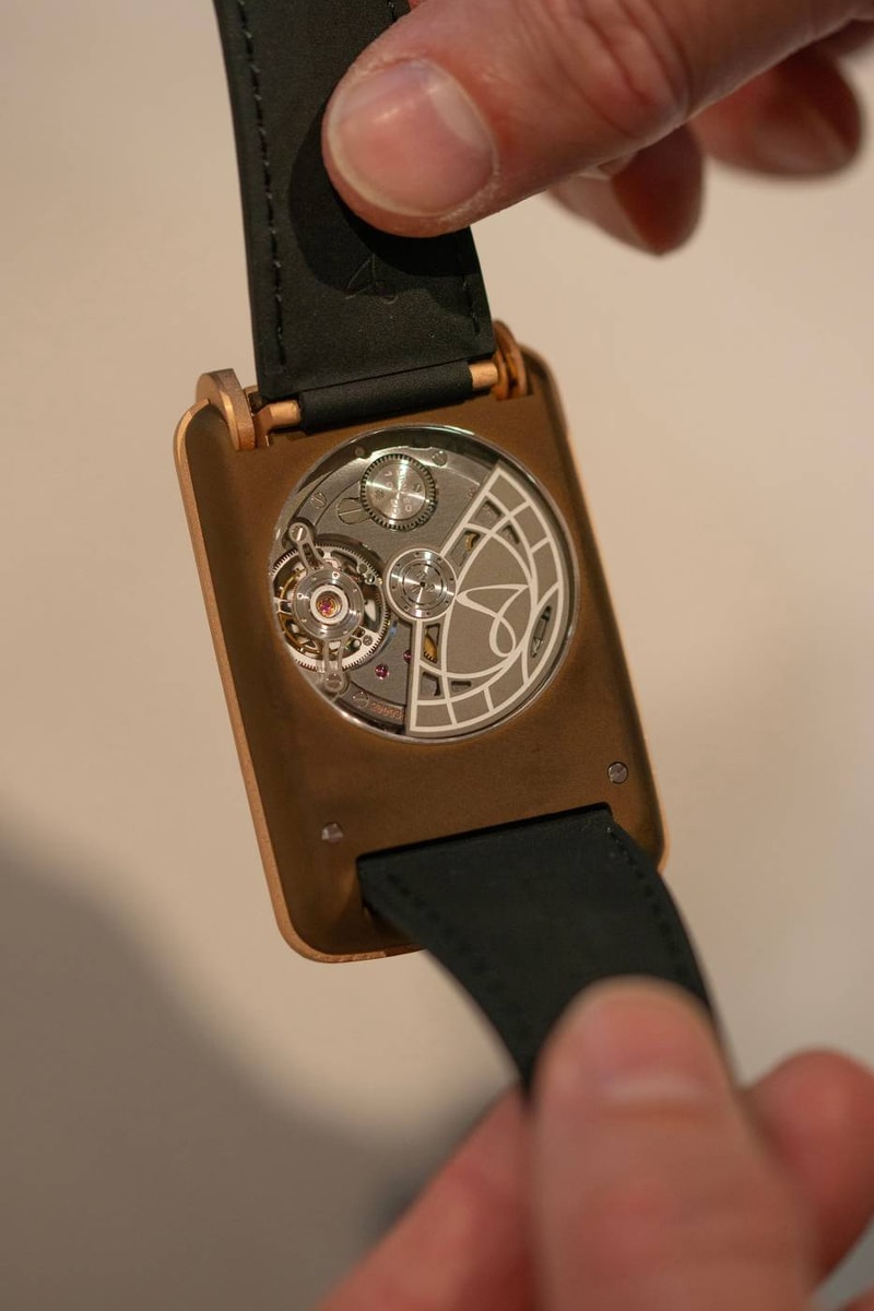 Hautlence Retrovision 64 titanium watch with retrograde linear display and flying tourbillon