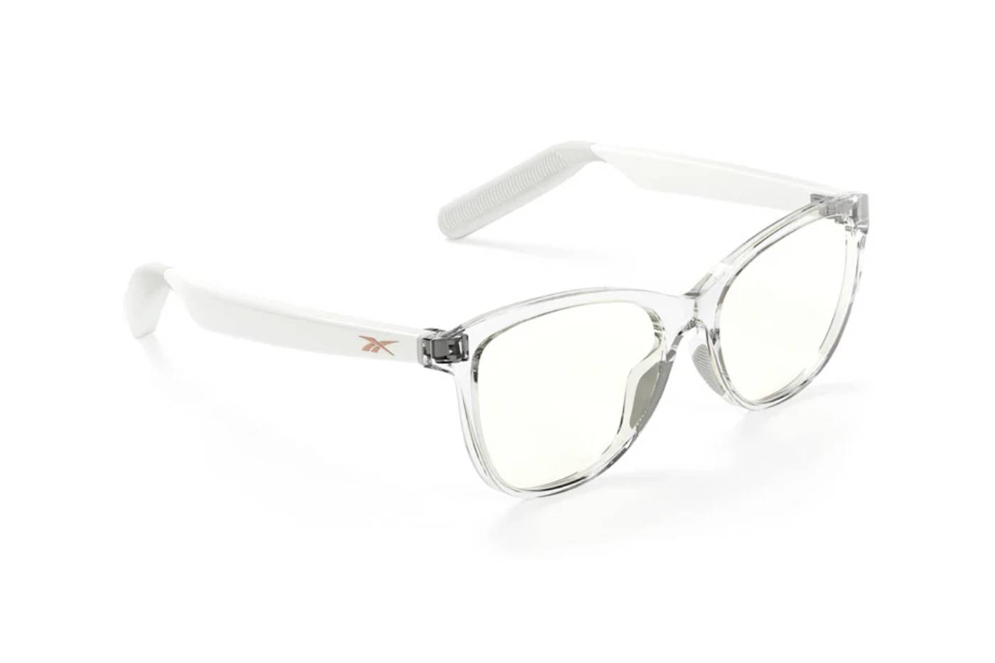 Reebok Optical smart glasses powered by Lucyd with open-ear audio in a lifestyle setting