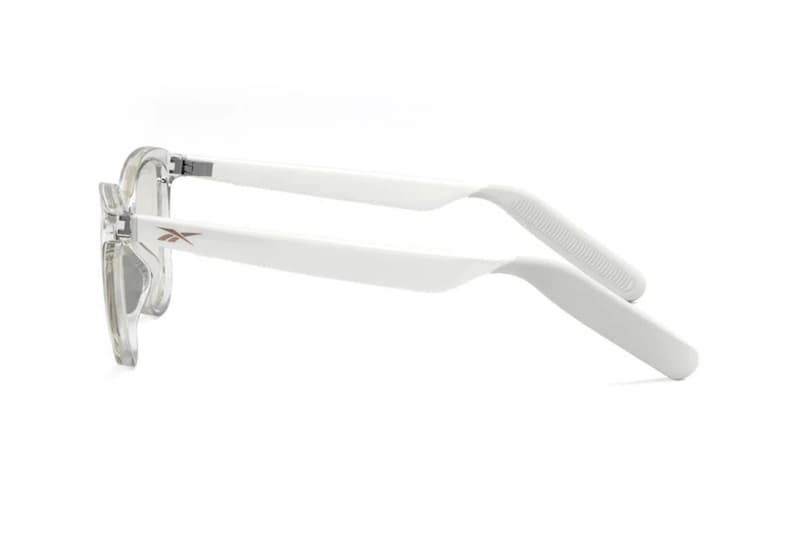 Reebok Optical smart glasses powered by Lucyd with open-ear audio in a lifestyle setting