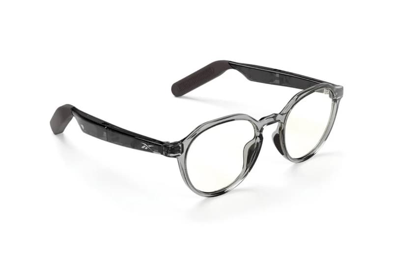 Reebok Optical smart glasses powered by Lucyd with open-ear audio in a lifestyle setting