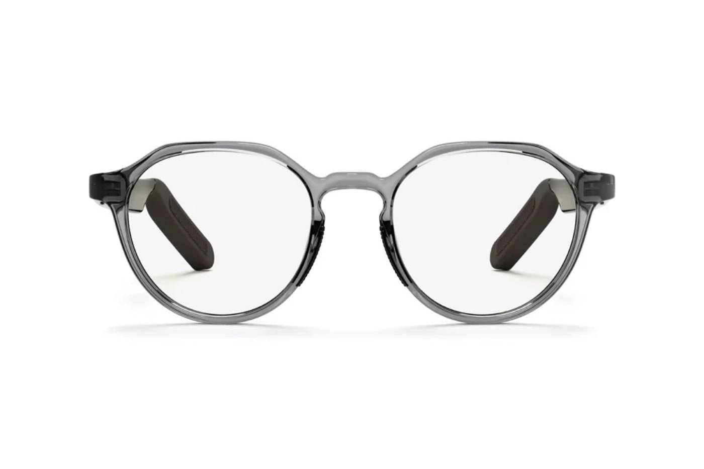 Reebok Optical smart glasses powered by Lucyd with open-ear audio in a lifestyle setting
