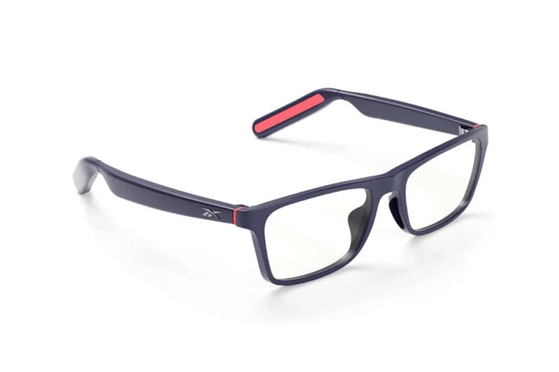 Reebok Optical smart glasses powered by Lucyd with open-ear audio in a lifestyle setting