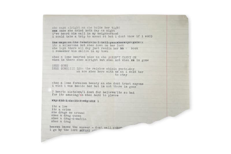 Bob Dylan I'm Not There Working Lyrics omega Auction info