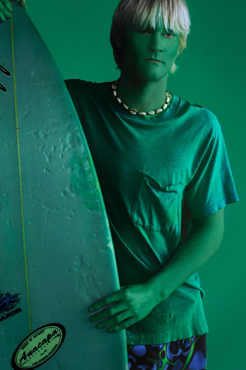 ERL Launches "Out of This World" Electric Green Collection vamp shoe sneaker sweater socks apparel