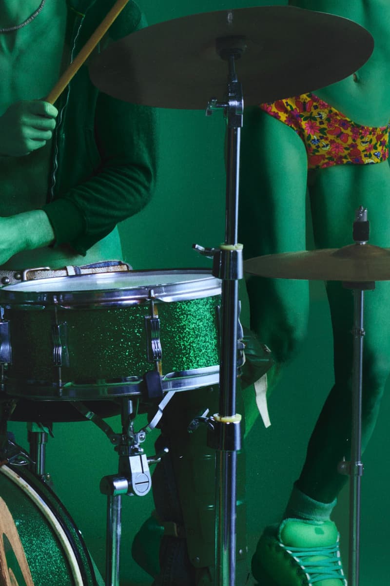 ERL Launches "Out of This World" Electric Green Collection vamp shoe sneaker sweater socks apparel