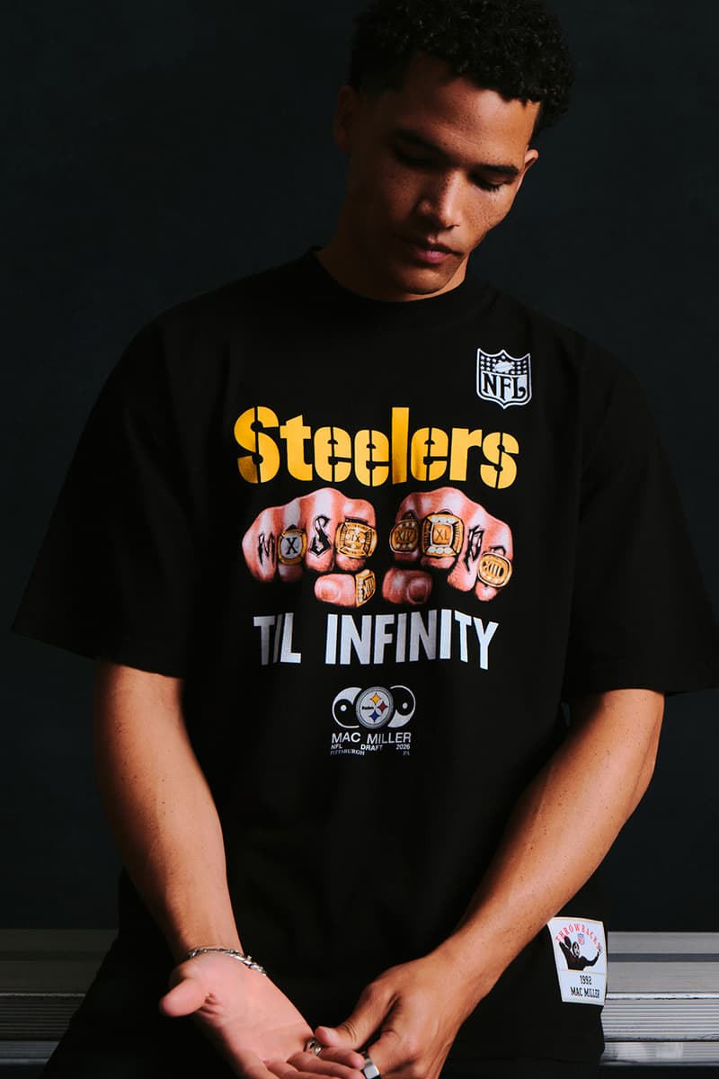 Mitchell & Ness Drops Mac Miller x Pittsburgh Steelers Capsule nfl draft 